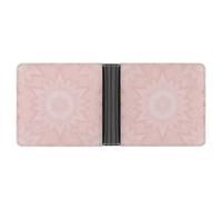 SWQNHTYC Pink Kaleidoscope Womens Pocket Wallet Case Leather Bifold Credit Card Holder