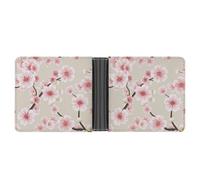 SWQNHTYC Pink Peach Blossom Wallet Women Bifold Multi Card Slots Ladies Mini Purse