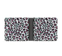 SWQNHTYC Purple Leopard Womens Pocket Wallet Case Leather Bifold Credit Card Holder