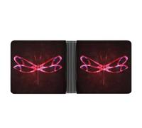 SWQNHTYC Red Dragonfly Wallet Women Bifold Multi Card Slots Ladies Mini Purse