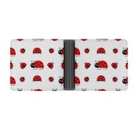 SWQNHTYC Red Ladybug Wallet Women Bifold Multi Card Slots Ladies Mini Purse