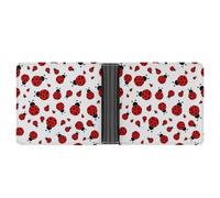 SWQNHTYC Red Ladybug Women's Small Wallet Change Pouch Leather Card Wallet Organizer