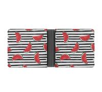 SWQNHTYC Red Watermelon Womens Pocket Wallet Case Leather Bifold Credit Card Holder