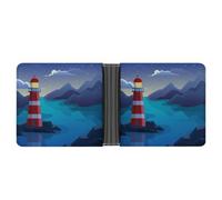 SWQNHTYC Sea Lighthouse Wallet Women Bifold Multi Card Slots Ladies Mini Purse