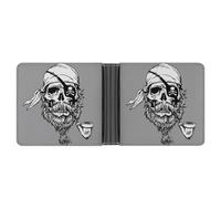 SWQNHTYC Smoking Skull Women's Small Wallet Change Pouch Leather Card Wallet Organizer
