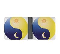 SWQNHTYC Sun Moon Tai Chi Women's Small Wallet Change Pouch Leather Card Wallet Organizer