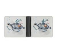 SWQNHTYC Turtle Starfish Women's Small Wallet Change Pouch Leather Card Wallet Organizer