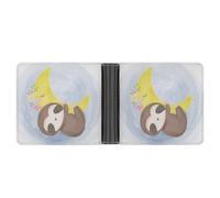 SWQNHTYC Watercolor Sloth Women's Small Wallet Change Pouch Leather Card Wallet Organizer