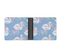 SWQNHTYC White Swan Women's Small Wallet Change Pouch Leather Card Wallet Organizer