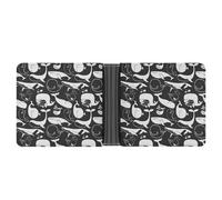 SWQNHTYC White Whales Dolphins Women's Small Wallet Change Pouch Leather Card Wallet Organizer