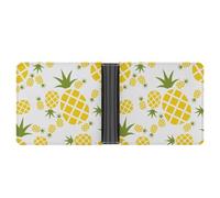 SWQNHTYC Yellow Pineapple Women's Small Wallet Change Pouch Leather Card Wallet Organizer