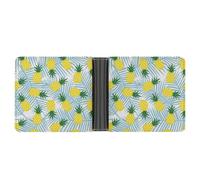 SWQNHTYC Yellow Pineapple Women's Small Wallet Change Pouch Leather Card Wallet Organizer