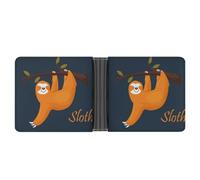 SWQNHTYC Yellow Sloth Wallet Women Bifold Multi Card Slots Ladies Mini Purse