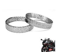 SWQS 2PCS Exhaust Gasket for Harley Davidson, Graphite and Steel Material Cone Exhaust Pipe Flange Gasket, Motorcycle Powersports Parts Accessories