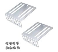 SWQS Double DIN Car Stereo Installation Kit Universal Metal L Brackets with Screws for Car Stereo Radio DVD Player, Professional Automotive Tools Dash Frame Kit for Double Din Radio Installation