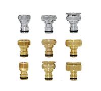 SWRVVMJDTN Pipe Fittings 20 Pieces of 1/2" 3/4" 1" Threaded Brass Garden Faucet Quick Coupling Watering Drip Irrigation Copper Connector Accessories (Color : 15mm)