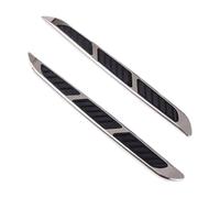 Swsdee - 2 Pack Car Decorative Strips, Hood Decorative Stickers, Grille Decorative Stickers, Shark Gill Air Outlet, Simulation Decorative Strips (Black + Silver)