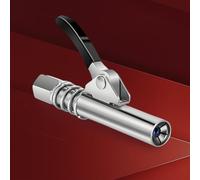 Swsdee Grease Gun Coupler, Heavy Duty Single Handle Grease Mouth with 30cm Connecting Hose, Easy On & Off, Manual Grease Pump Nozzle for All Types