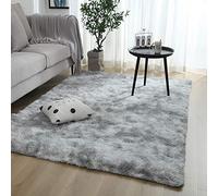 Swsen Living Room Rug Ultra Soft - Modern Fluffy Rugs Extra Large Small Medium Rectangular Size - Indoor Shaggy Area Carpets Non Shedding Washable for Bedroom Home Decor, Grey, 50x80 cm