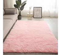 Swsen Living Room Rug Ultra Soft - Modern Fluffy Rugs Extra Large Small Medium Rectangular Size - Indoor Shaggy Area Carpets Washable Non Shedding for Bedroom Home Decor, Babypink, 50 x 80 cm