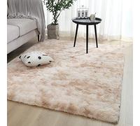 Swsen Living Room Rug Ultra Soft - Modern Fluffy Rugs Extra Large Small Medium Rectangular Size - Indoor Shaggy Area Carpets Non Shedding Washable for Bedroom Home Decor, Beige, 40 x 60 cm