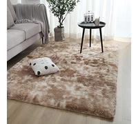 Swsen Living Room Rug Ultra Soft - Modern Fluffy Rugs Extra Large Small Medium Rectangular Size - Indoor Shaggy Area Carpets Non Shedding Washable for Bedroom Home Decor, Khaki, 50x120 cm