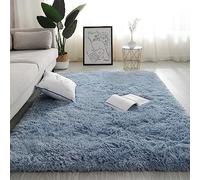 Swsen Living Room Rug Ultra Soft - Modern Fluffy Rugs Extra Large Small Medium Rectangular Size - Indoor Shaggy Area Carpets Washable Non Shedding for Bedroom Home Decor, Lakeblue, 120 x 180 cm
