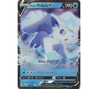 SWSH Silver Tempest 033/195 Alolan Vulpix V (Half Art w/ Snowflake Stamp)