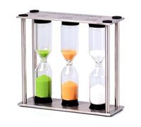 Swtgaah sand timer 3.4.5 minute, mini hourglass 304 stainless steel desktop ornaments