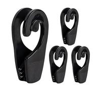 SWTHM 4PCS Marine Boat Fender Hook, Rail Mounted Boat Fender Hanger Boat Fender Positioning Hook Fits for φ2.5CM Rail & Rope up to φ3.4CM Marine Boat Hook Accessories (Black)
