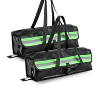 SWTHM Electric Bike Battery Bag, 2 Pack Fireproof 2300°C Lipo Safe Case | 8-Layer Waterproof E-Bike Battery Storage Bag with Charging Port & Reflective Strip 51*16*16cm