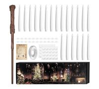 SWTHM Floating Candles with Wand Remote, 6-Hour Timer Hanging Magic Candle Flickering Warm Light LED Flameless Candles Xmas Electric Taper Candle for Halloween Christmas Decor (20)