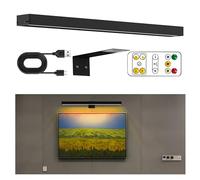 SWTHM Wireless Picture Light, Magnetic Mirror Wall Lamp Timer Remote Control Wall Art Display Light, Stepless Dimmable Painting Light Bar for Artwork Display, Bathroom Mirror