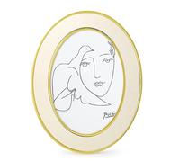 SWTHONY Oval 5 x 7 Picture Frames, Gold Modern 5 by 7 Picture Frame with High Definition Glass Front, Tabletop, Home Decor