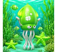 SWTOIPIG Electric Dancing Octopus Toy with Led Light and Music, Kids Electric Crawling Octopus Tummy Time Toy, Rechargeable Interactive Sensory, Perfect Christmas Birthday Gift (Green)