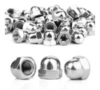 SWTYExt 10 Pcs Nut Caps M12 Dome Cap Nuts A2 V2A Metric 304 Stainless Steel Acorn Dome DIN 1587 Thread Hex for Motorcycle Bicycles Furniture Lighting Saddle