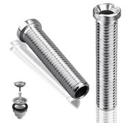 SWTYExt 2 Pieces Hollow Screw Sink M12x45 mm Sink Waste Screw Stainless Steel Kitchen Drain Screw 45 mm for Ceramic Kitchen Sinks and Basins