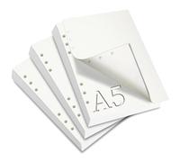 SWTYExt 3 Pack A5 Refills Paper Blank Paper 180 Sheets/360 Pages Refill Pad A5 Refillable Notebook 6 Hole Ring Binder Inserts Thick Organiser Planner Inserts for Office School Home