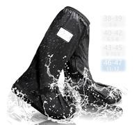 SWTYExt Waterproof Overshoes UK Size 5-6 Waterproof Shoe Cover M Waterproof Boot Covers Reusable Rain Overshoes Foldable Rain Shoes Black Galoshes for Men Women Outdoor Mountain Cycling Motorcycle
