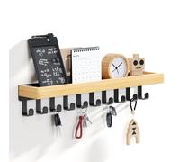 SWTYMIKI Key Holder for Wall - Key Hooks with 10 Hooks, Key Hangers Home Decor Key Rack Mail Organizer, Wall Mounted Key Holder for Hallway, Entryway, Bedroom, Mudroom, Office