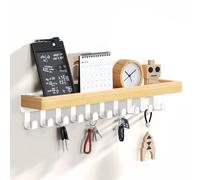 SWTYMIKI Key Holder for Wall - Key Hooks with 10 Hooks, Key Hangers Home Decor Key Rack Mail Organizer, Wall Mounted Key Holder for Hallway, Entryway, Bedroom, Mudroom, Office