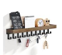 SWTYMIKI Key Holder for Wall - Key Hooks with 10 Hooks, Key Hangers Home Decor Key Rack Mail Organizer, Wall Mounted Key Holder for Hallway, Entryway, Bedroom, Mudroom, Office