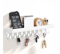 SWTYMIKI Key Holder for Wall - Key Hooks with 10 Hooks, Key Hangers Home Decor Key Rack Mail Organizer, Wall Mounted Key Holder for Hallway, Entryway, Bedroom, Mudroom, Office