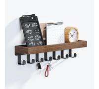 SWTYMIKI Key Holder for Wall - Key Hooks with 7 Hooks, Key Hangers Home Decor Key Rack Mail Organizer, Wall Mounted Key Holder for Hallway, Entryway, Bedroom, Mudroom, Office