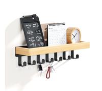 SWTYMIKI Key Holder for Wall - Key Hooks with 7 Hooks, Key Hangers Home Decor Key Rack Mail Organizer, Wall Mounted Key Holder for Hallway, Entryway, Bedroom, Mudroom, Office