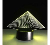SWTZEQ 3D Night Light Egyptian Pyramids 3D Illusion LED Desk Lamp Decor, with Remote Control & 16 Colors Changing & Dimmable Function & New Year Birthday Gifts for Boy Girl Teens