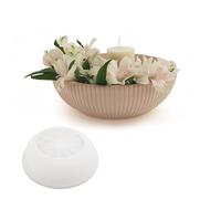 SWUAVD Large Bowl Resin Mold, 10 Inch Round Bowl Silicone Container Epoxy for Resin Concrete Candle Holder Trinket Box Succulent Plant Pot Bathroom Storage Craft Making Decoration