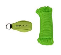 Swurfer 16 Oz Arborist Throw Weight Bag Rope Launcher, and 150' 1/8" Line Kit, Tree Climbing & Felling Rope, Tree Swing Installation Throw Bag, Bright Color Arborist Equipment Kit