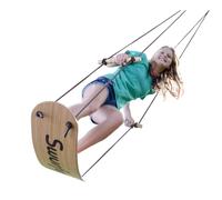 Swurfer The Original Tree Swing Stand Up Surfing Swing with Skateboard Seat Design and Adjustable Handles (Bamboo-Limited Edition)