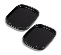 Swuut Ceramic Spoon Rest,Sofa Dishes Set of 2,Spoon Holder for Spatula,Tongs,Gadgets,Coffee Spoon,Spoon Cradle for Stove Top,Key Rest Christmas Gift(Black,L)
